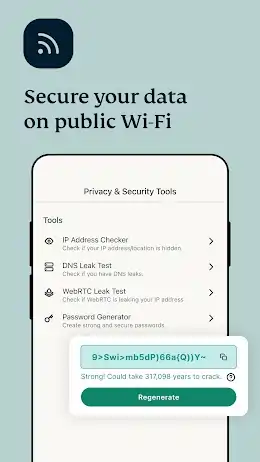 Secure data on public wifi