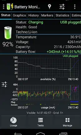 Battery and charging information