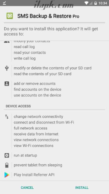 Install sms backup and restore pro apk file